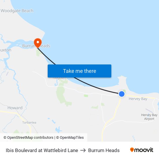 Ibis Boulevard at Wattlebird Lane to Burrum Heads map