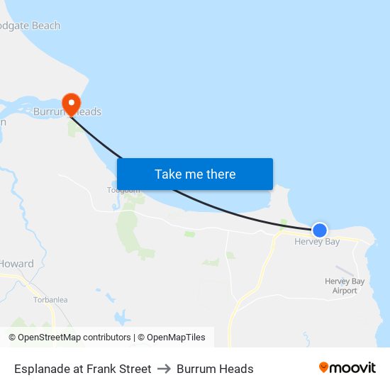 Esplanade at Frank Street to Burrum Heads map