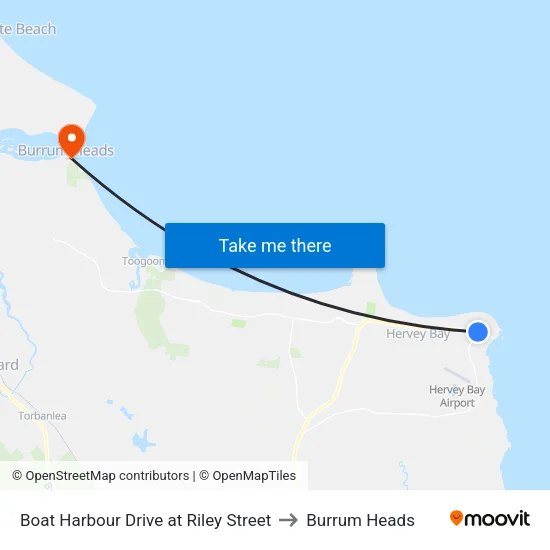 Boat Harbour Drive at Riley Street to Burrum Heads map