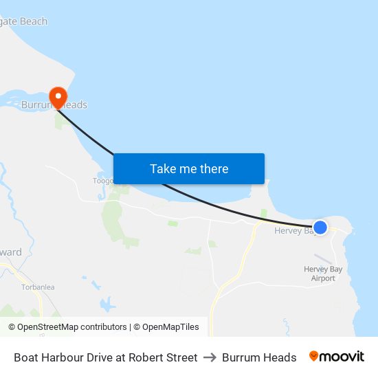 Boat Harbour Drive at Robert Street to Burrum Heads map