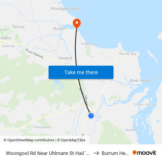 Woongool Rd Near Uhlmann St Hail 'N' Ride to Burrum Heads map