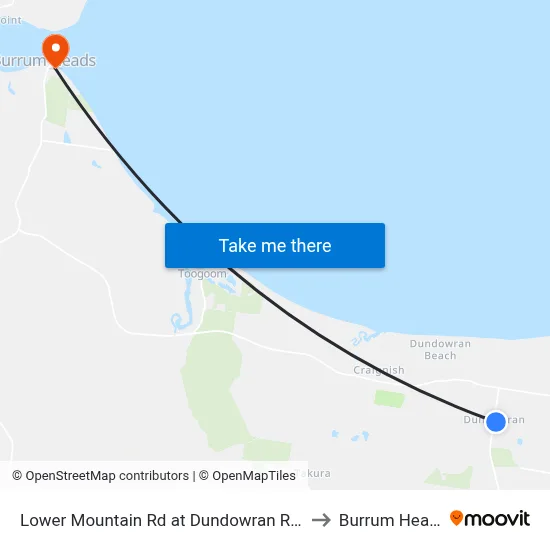Lower Mountain Rd at Dundowran Road to Burrum Heads map