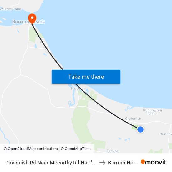 Craignish Rd Near Mccarthy Rd Hail 'N' Ride to Burrum Heads map