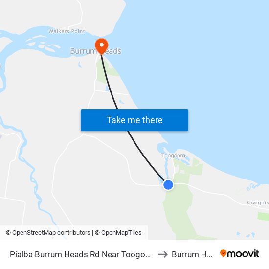 Pialba Burrum Heads Rd Near Toogoom Rd Hnr to Burrum Heads map