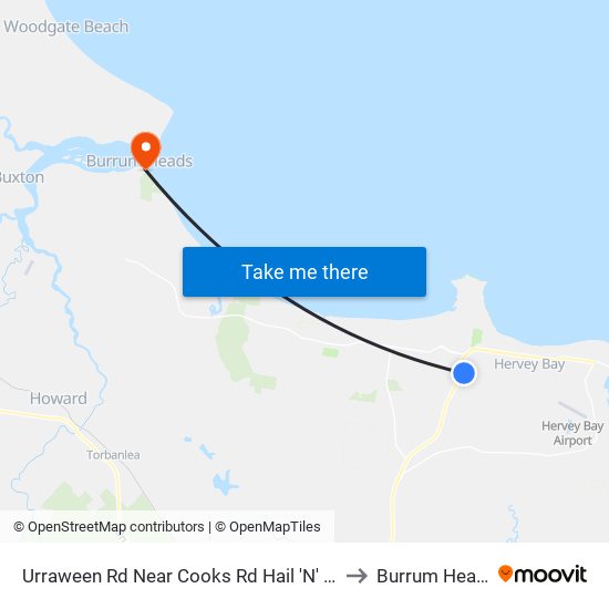Urraween Rd Near Cooks Rd Hail 'N' Ride to Burrum Heads map