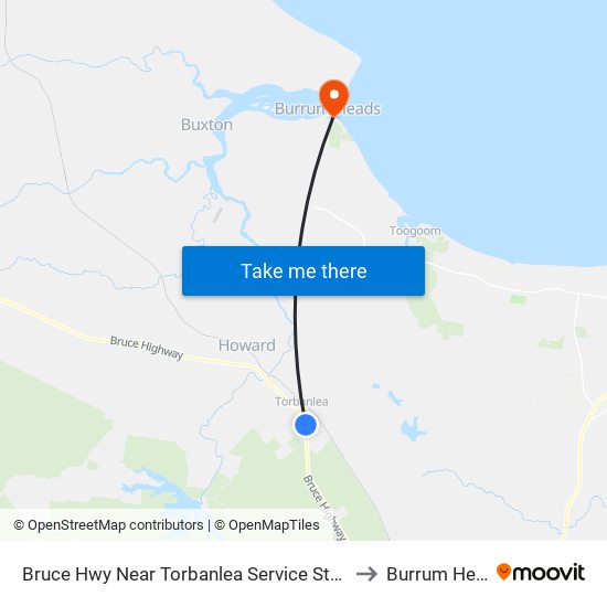 Bruce Hwy Near Torbanlea Service Station Hnr to Burrum Heads map