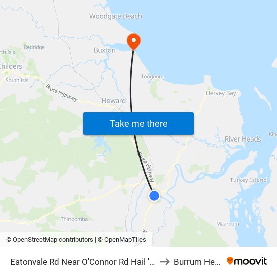 Eatonvale Rd Near O'Connor Rd Hail 'N' Ride to Burrum Heads map