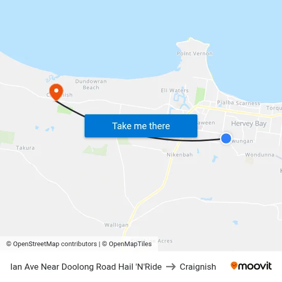 Ian Ave Near Doolong Road Hail 'N'Ride to Craignish map