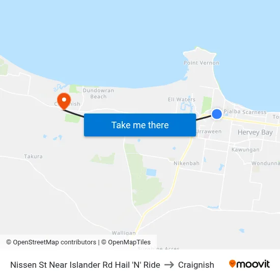 Nissen St Near Islander Rd Hail 'N' Ride to Craignish map
