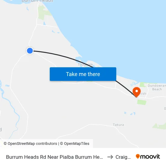 Burrum Heads Rd Near Pialba Burrum Heads Rd Hnr to Craignish map