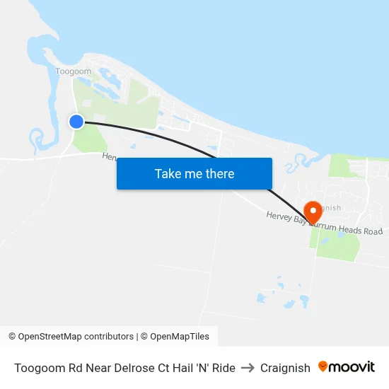 Toogoom Rd Near Delrose Ct Hail 'N' Ride to Craignish map