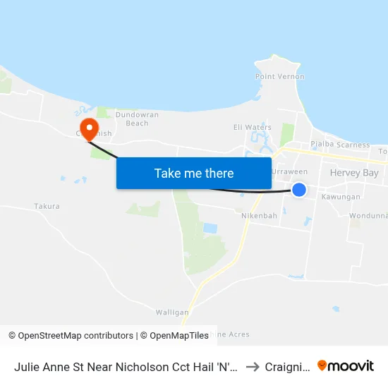 Julie Anne St Near Nicholson Cct Hail 'N' Ride to Craignish map