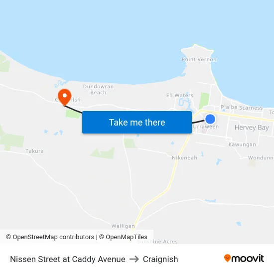 Nissen Street at Caddy Avenue to Craignish map