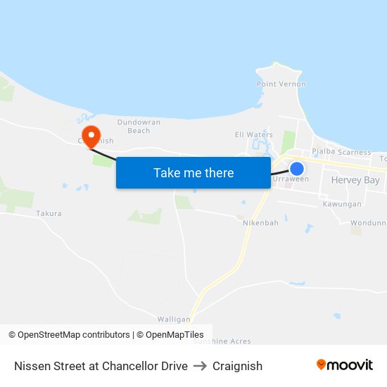Nissen Street at Chancellor Drive to Craignish map