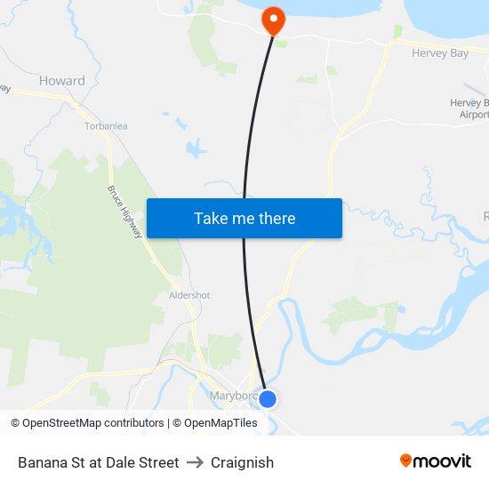 Banana St at Dale Street to Craignish map