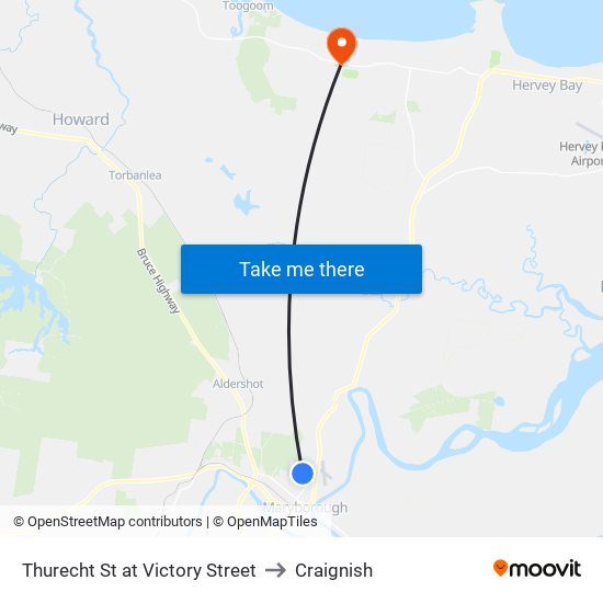 Thurecht St at Victory Street to Craignish map