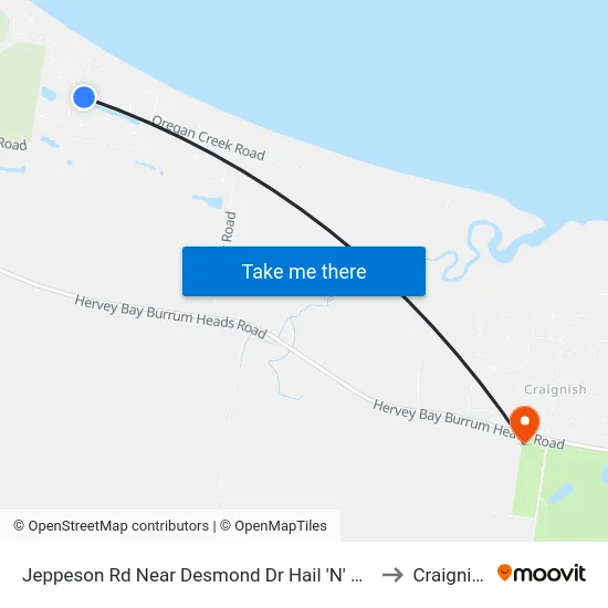 Jeppeson Rd Near Desmond Dr Hail 'N' Ride to Craignish map