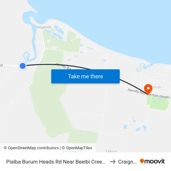 Pialba Burum Heads Rd Near Beelbi Creek Rd Hnr to Craignish map