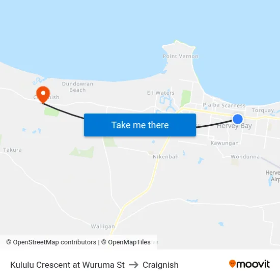 Kululu Crescent at Wuruma St to Craignish map