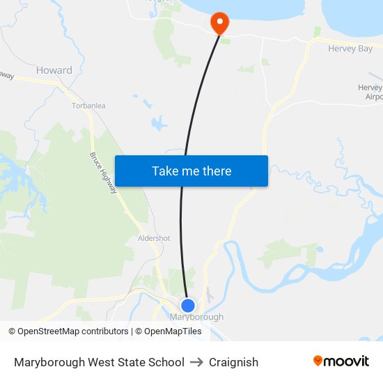 Maryborough West State School to Craignish map