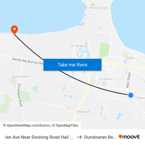 Ian Ave Near Doolong Road Hail 'N'Ride to Dundowran Beach map