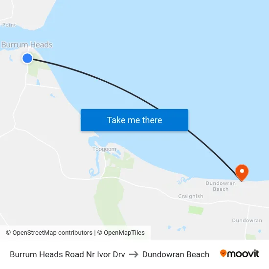 Burrum Heads Road Nr Ivor Drv to Dundowran Beach map