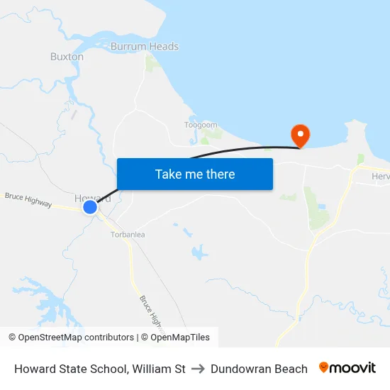Howard State School, William St to Dundowran Beach map