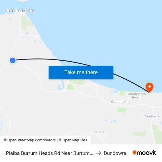 Pialba Burrum Heads Rd Near Burrum Heads Rd Hail 'N' Ride to Dundowran Beach map