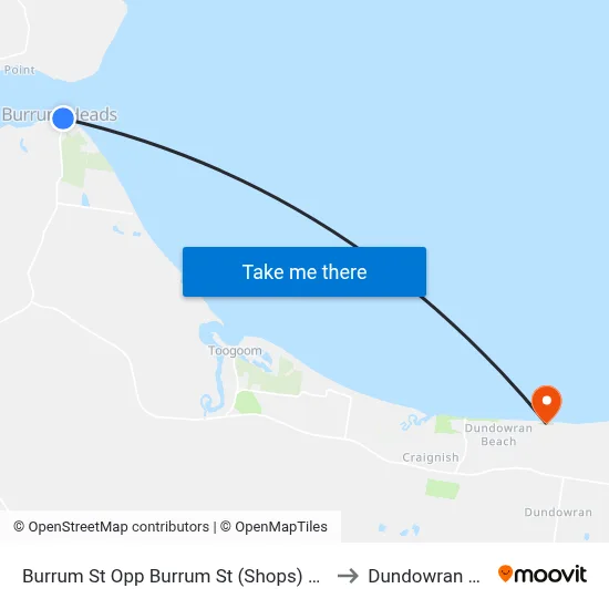 Burrum St Opp Burrum St (Shops) Hail 'N' Ride to Dundowran Beach map