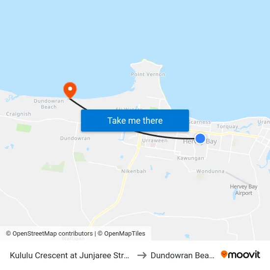Kululu Crescent at Junjaree Street to Dundowran Beach map
