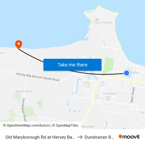 Old Maryborough Rd at Hervey Bay High to Dundowran Beach map