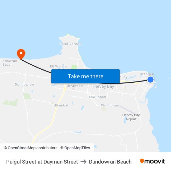 Pulgul Street at Dayman Street to Dundowran Beach map