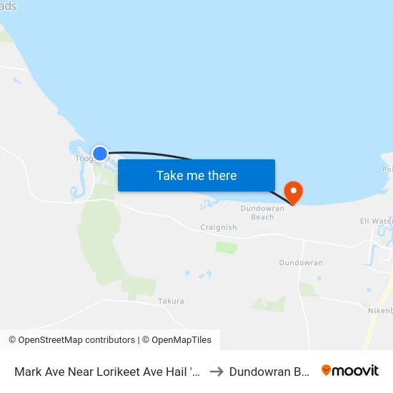 Mark Ave Near Lorikeet Ave Hail 'N' Ride to Dundowran Beach map