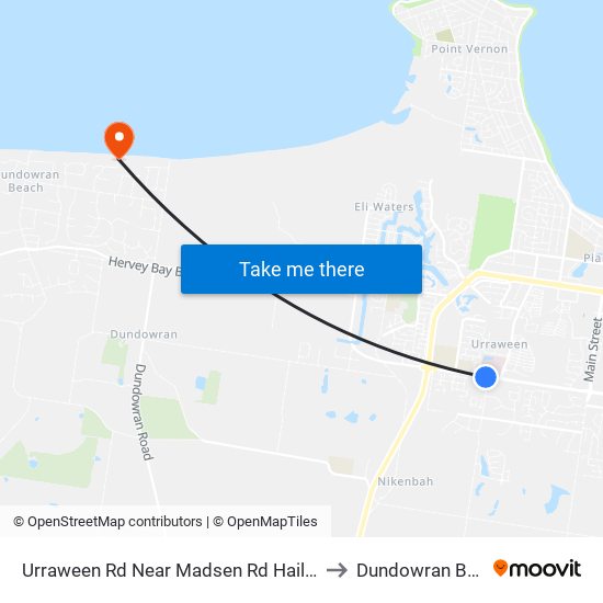 Urraween Rd Near Madsen Rd Hail 'N' Ride to Dundowran Beach map