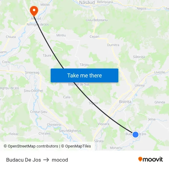 Budacu De Jos to mocod map