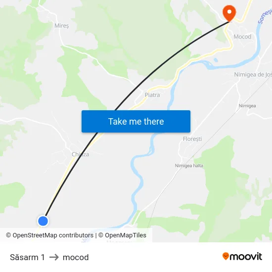 Săsarm 1 to mocod map