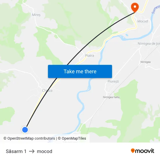 Săsarm 1 to mocod map