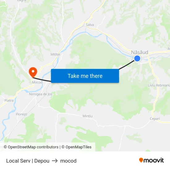 Local Serv | Depou to mocod map