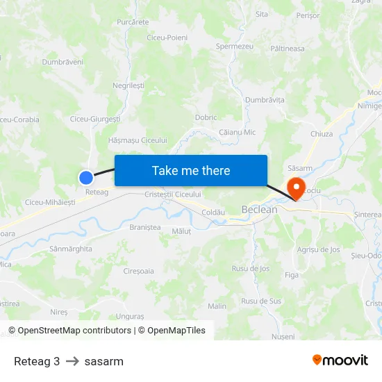 Reteag 3 to sasarm map