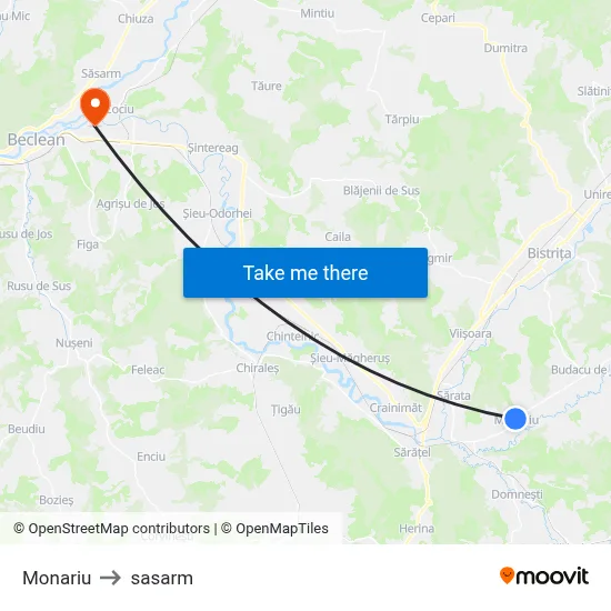 Monariu to sasarm map