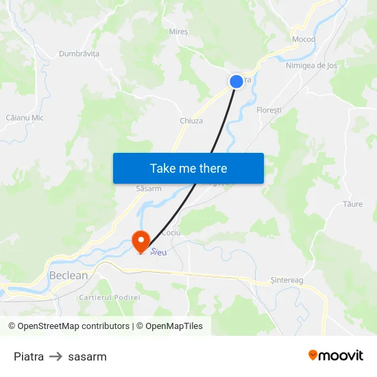 Piatra to sasarm map