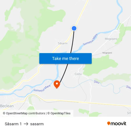 Săsarm 1 to sasarm map
