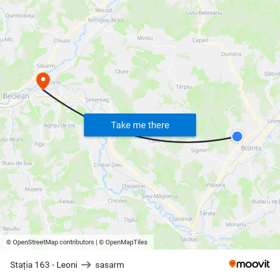 163. Tărpiului | Leoni to sasarm map