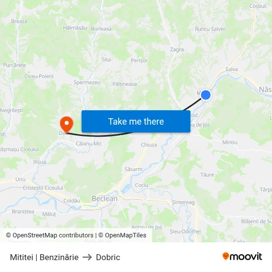 Mititei | Benzinărie to Dobric map