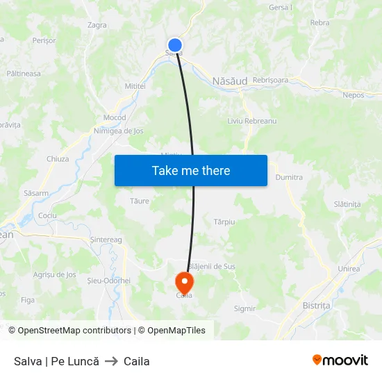 Salva | Pe Luncă to Caila map