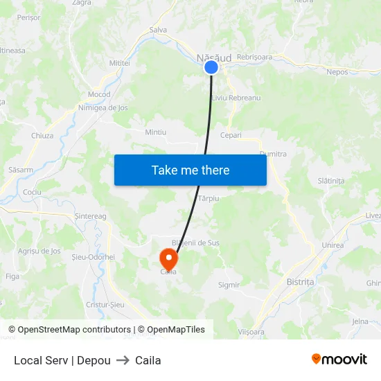 Local Serv | Depou to Caila map