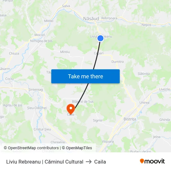 Liviu Rebreanu | Căminul Cultural to Caila map