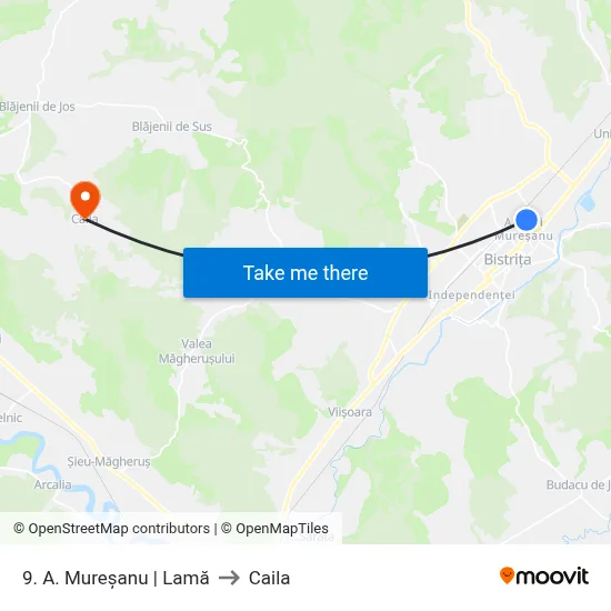 9. A. Mureșanu | Lamă to Caila map