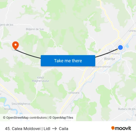 45. Calea Moldovei | Lidl to Caila map
