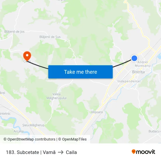 183. Subcetate | Vamă to Caila map